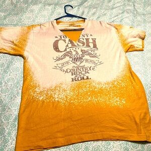 Jonny cash distressed t-shirt size large